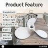Asaki 626-45943-02-36 Propeller Replacement for Yamaha 9.9HP 15HP 2 & 4 Stroke Outboard Engines 9-1/4" x 10-3/4" D 3-Blade Aluminum RH view 3