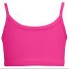 Made in USA Little Girls Bikini Top for Girls UPF50+ Sun Protection Toddler Bathing Suit Rash Guard for Beach Pool Swimwear, Hot Pink, 3T view 1