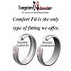 Wedding Rings for Him and Her - 8mm/6mm Brushed Center with Gold Step Edge Tungsten Carbide - Couple Rings Set - Wedding Bands for Couples - Wedding Band Sets for Couples view 3