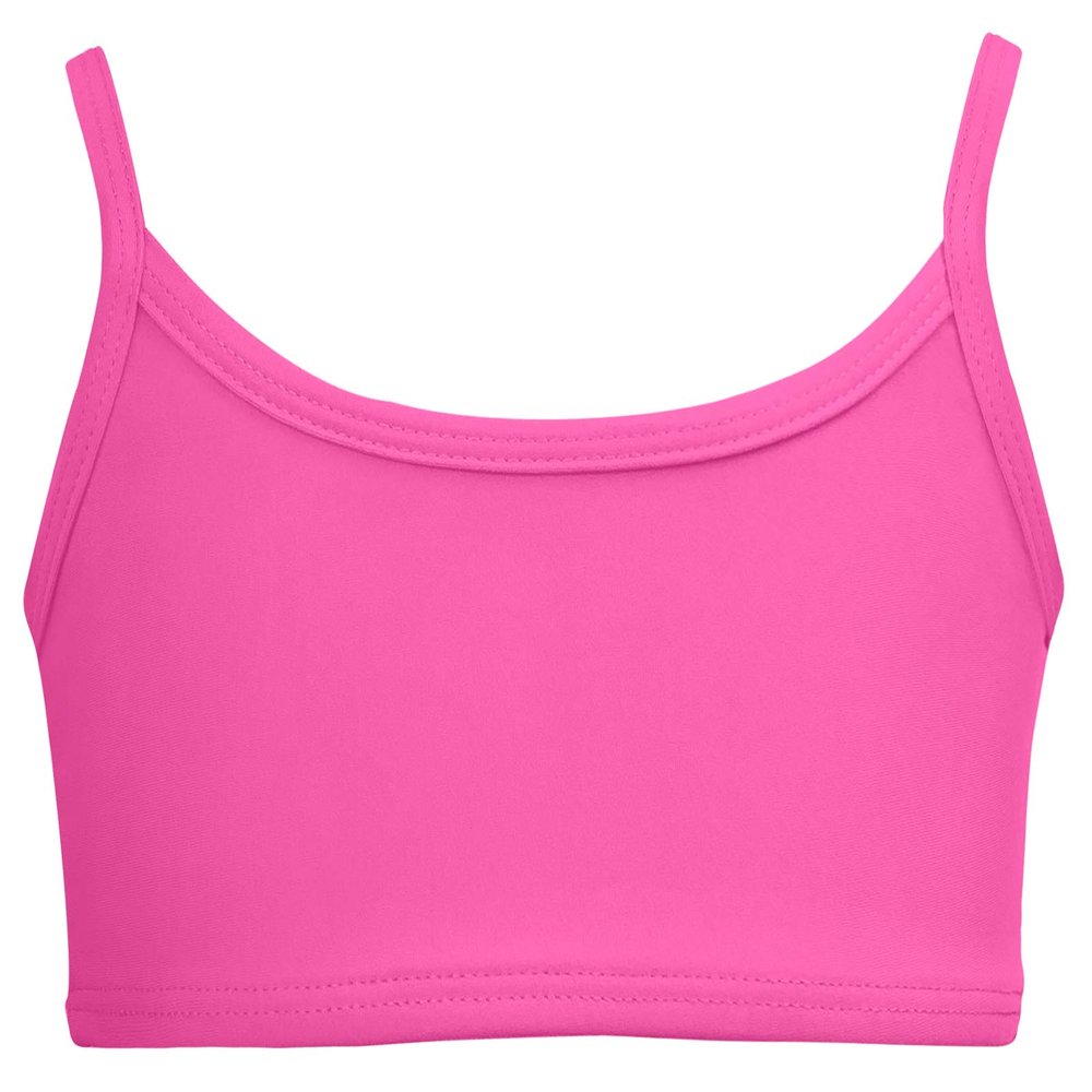 City Threads Girls Bikini Top Only UPF 50+, Bathing Suit Top for Girls, Made in the USA (Medium Pink, 4T)