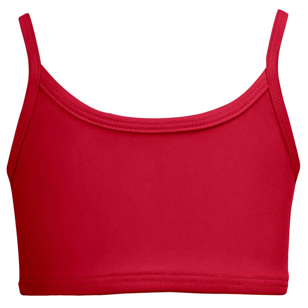 City Threads Girls Bikini Top Only UPF 50+, Bathing Suit Top for Girls, Made in the USA (Red, 5)
