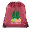 Mato & Hash Easter Basket Bags, Bulk Drawstring Backpacks, Party Favor Goody Bags for Easter - Gone Hunting - 6PK Maroon CA2500EasterDTG S4 view 1