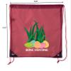 Mato & Hash Easter Basket Bags, Bulk Drawstring Backpacks, Party Favor Goody Bags for Easter - Gone Hunting - 6PK Maroon CA2500EasterDTG S4 view 2