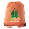 Mato & Hash Easter Basket Bags, Bulk Drawstring Backpacks, Party Favor Goody Bags for Easter - Gone Hunting - 10PK Orange CA2500EasterDTG S4 view 1