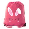 Easter Basket Bags, Bulk Drawstring Backpacks, Party Favor Goody Bags for Easter - Bunny Face - 10PK Pink CA2500EasterDTG S5 view 1