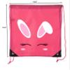 Easter Basket Bags, Bulk Drawstring Backpacks, Party Favor Goody Bags for Easter - Bunny Face - 10PK Pink CA2500EasterDTG S5 view 2