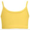 Made in USA Girls Bikini Top for Girls UPF50+ Sun Protection Toddler Bathing Suit Rash Guard for Beach Pool Swimwear, Yellow, 4 view 1