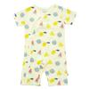 Babysoy Short Sleeve Organic Pattern Kimono Romper Shortall (0-3 Months, Fruits) view 1