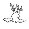 ION Graphics Magnet Buck Lying Down Magnetic Vinyl Die Cut Decal Deer doe Hunting Hunter 5" Car Magnet Bumper Sticker view 1