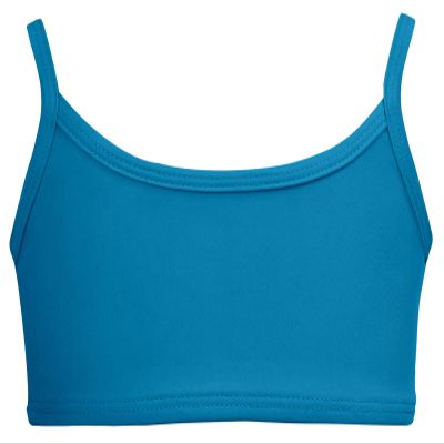 Made in USA Girls Bikini Top for Girls UPF50+ Sun Protection Toddler Bathing Suit Rash Guard for Beach Pool Swimwear, Teal, 4