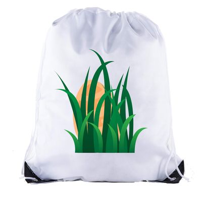 Mato & Hash Easter Basket Bags, Bulk Drawstring Backpacks, Party Favor Goody Bags for Easter - No Peaking - 10PK White CA2500EasterDTG S6