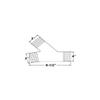 Buck Algonquin 40EC300400 Exhaust Collector - Y Type 3"x3"x4" view 2