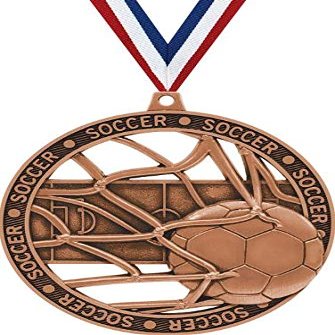 3" Soccer Medals, Massive Rimz Soccer Bronze Medal Award 20 Pack