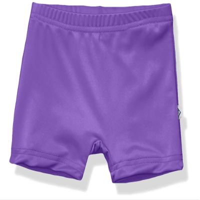 Kanu Surf Girls' Swimming Bottom UPF 50+"Boy Short, Purple, 12
