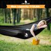 Covacure Camping Hammock - 772lbs Capacity Double Hammock with Tree Straps, Lightweight Parachute Nylon Outdoor Survival Gear for Hiking, Backpacking, Travel or Backyard (Black) view 2