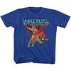 American Classics Masters of The Universe TV Series He-Man Rides Into Battle Toddler T-Shirt - Royal - 2T view 1