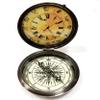 Antique Nautical Pocket Compass Analog Clock 3" Brass Navigation Pocket Solid Brass Compass view 1