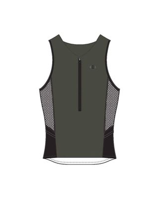 SUGOi Men's RPM Tri Tank (Deep Olive, Small)