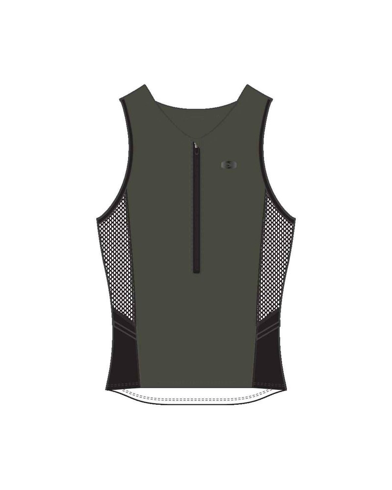 SUGOi Men's RPM Tri Tank (Deep Olive, Small)