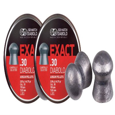 JSB 546030-150 Diablo Exact Air Gun Pellets .30 Cal, 44.75 Grains, 150ct, 2 Pack
