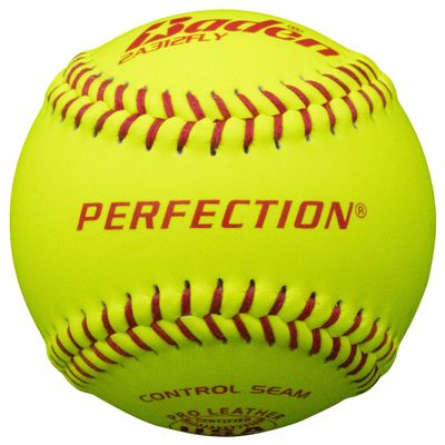 Baden | USA (ASA) Approved | Official League Fastpitch Softballs | Perfection Leather | 12" | Optic Yellow | One Dozen