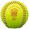 Baden | USA (ASA) Approved | Official League Fastpitch Softballs | Perfection Leather | 12" | Optic Yellow | One Dozen view 2