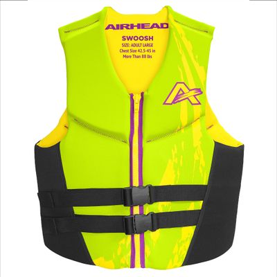 Airhead Swoosh Kwik-Dry Neolite Life Jacket, US Coast Goard Approved Type III Life Jacket, Adult and Youth Sizes