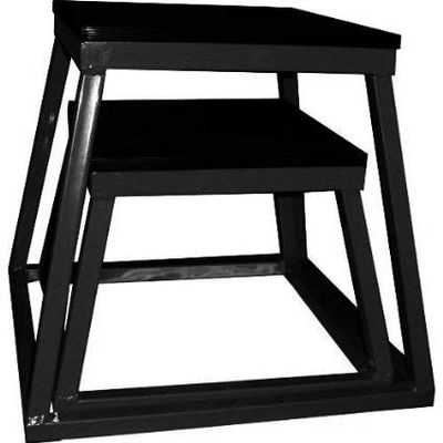 Ader Black Plyometric Platform Box (12'',18'' Black)