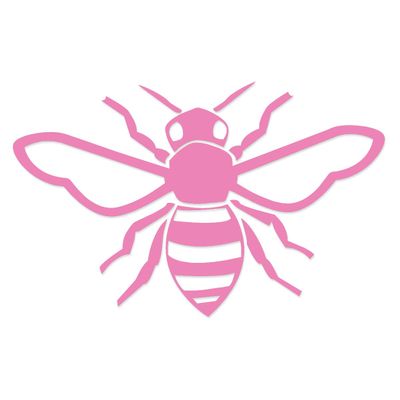 Applicable Pun Honey Bee - Vinyl Decal for Outdoor Use on Cars, ATV, Boats, Windows and More - Light Pink 4 inch
