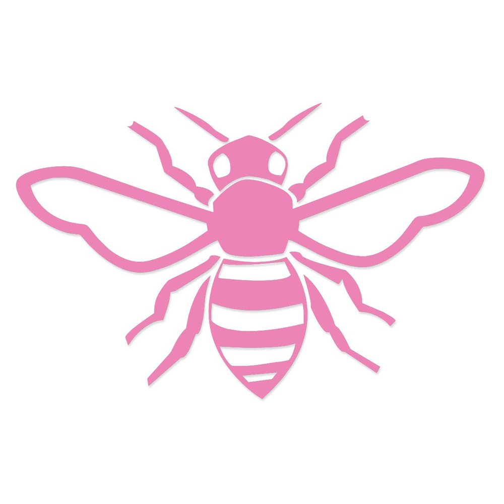 Applicable Pun Honey Bee - Vinyl Decal for Outdoor Use on Cars, ATV, Boats, Windows and More - Light Pink 4 inch