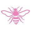 Applicable Pun Honey Bee - Vinyl Decal for Outdoor Use on Cars, ATV, Boats, Windows and More - Light Pink 4 inch view 1