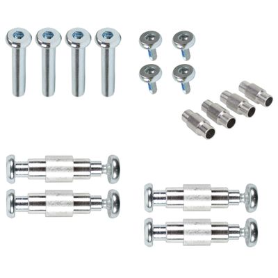 Dime Bag Hardware Inline Skate Axles and Aluminum Spacers 8-Pack 33mm Nuts and Bolts