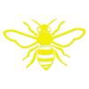 Applicable Pun Honey Bee - Vinyl Decal for Outdoor Use on Cars, ATV, Boats, Windows and More - Yellow 3 inch view 1
