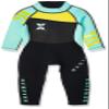 2.5mm Neoprene Dive Skin for Little Girls UV Protection One Piece Kids Wetsuit Quick Dry Swimmwear for Scuba Diving Swimming 4-5T Green view 1