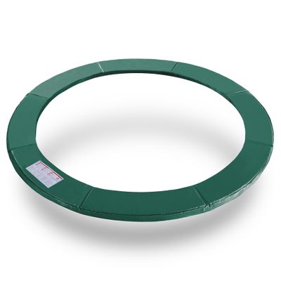 Exacme Trampoline Pad Replacement Round Safety Spring Cover, No Hole for Pole (Green, 15 Foot)