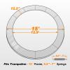 Exacme Trampoline Pad Replacement Round Safety Spring Cover, No Hole for Pole (Green, 15 Foot) view 2