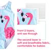 Baby Girl One Piece Swimsuit Swimwear Toddler Kid Flamingo Bikini Bathing Suit Sunsuit Rash Guard L view 3
