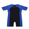 TiaoBug Kids Boys Girls One Piece Swimsuit UPF 50+ Sun Protection Rash Guard Set Zipper Bathing Suits Swimwear Blue&Black 8-10 view 3