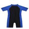 TiaoBug Kids Boys Girls One Piece Swimsuit UPF 50+ Sun Protection Rash Guard Set Zipper Bathing Suits Swimwear Blue&Black 8-10 view 4