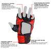 Combat Corner MMA Leather Construction Tech Fight Spar Gloves for Men and Women - Kickboxing, MMA, Muay Thai Fighting Training Sparring Gloves view 3