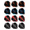 RED DRAGON Hardcore Selection Pack Black V Extra Thick Standard Dart Flights - 4 Sets Per Pack (12 Dart Flights in Total) view 1