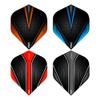 RED DRAGON Hardcore Selection Pack Black V Extra Thick Standard Dart Flights - 4 Sets Per Pack (12 Dart Flights in Total) view 2