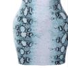 Casucal Printed Sexy Body-con Mini Dress - Made in USA Blue Snake 3XL view 4