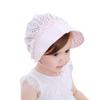 Baby Girl Toddlers Breathable Lacy Bonnet Eyelet Cotton Adjustable Sun Protection Hat (Pink-2)