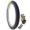 Eastern Bikes Throttle 20 inch BMX Tires Available with or Without Tubes, 2.2, 2.3 and 2.4 Inch Widths, White or Yellow Logo. (2.2" Yellow Logo, 1 Pack with Tubes) view 1