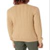 Amazon Essentials Men's Crewneck Cable Cotton Pullover Sweater, Camel Heather, Medium view 2
