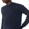 Amazon Essentials Men's Crewneck Cable Cotton Pullover Sweater, Navy, X-Small view 4