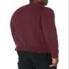Amazon Essentials Men's Crewneck Cable Cotton Pullover Sweater, Burgundy, Small view 2