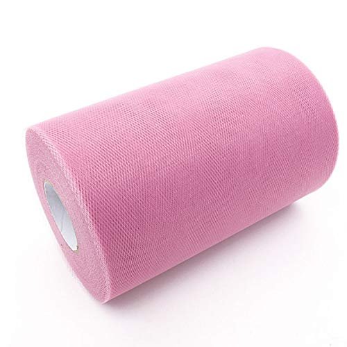 ShineBear Multi Color Decorations Tulle Roll Spool 6inch x100yd Tutu Wedding Craft Party Tutu Bow Craft Vivid Tulle Roll Spool DIY Gift - (Color: Pink Purple)