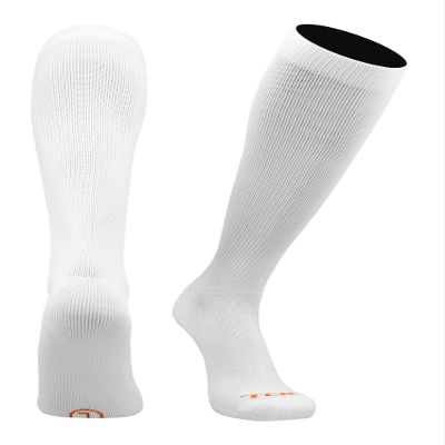 MadSportsStuff Pro Line Over the Calf Baseball Socks (White, Large)